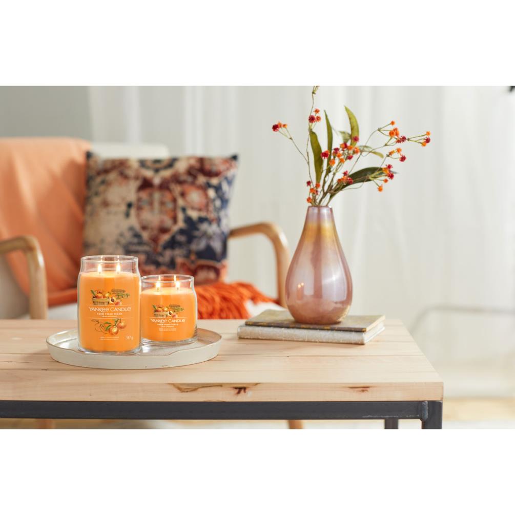 Yankee Candle Farm Fresh Peach Medium Jar Extra Image 3